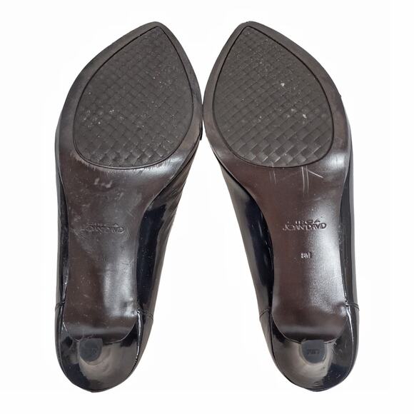 JOAN & DAVID Black Buckle Stiletto Heels Size 8 Platform Workwear Career Classic - Picture 14 of 16